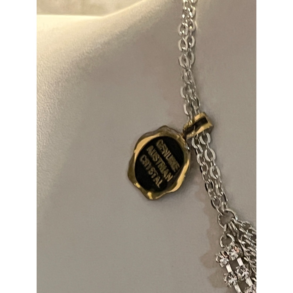 Unique Multi Chain Rhinestone (Austrian Crystal) Necklace - Picture 2 of 5
